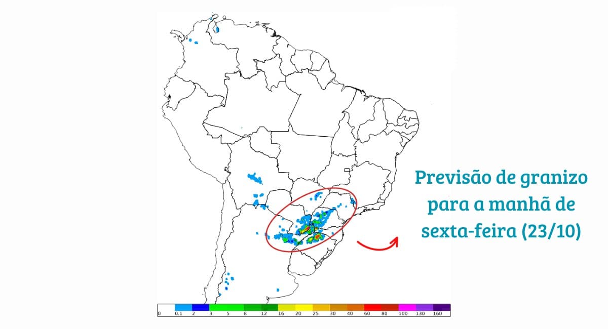 Ciclone traz tempestades e risco de granizo a três regiões do país nesta sexta-feira