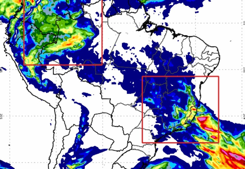 Chuva persistente e frio de 3 °C marcam o fim de semana com risco de temporais e geada